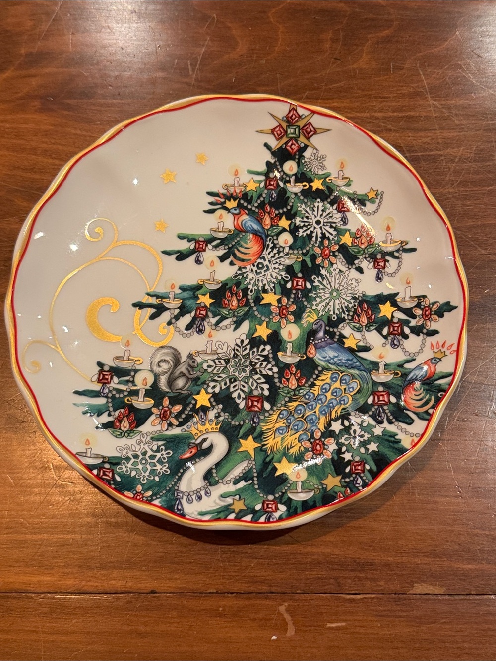 Williams Sonoma TREE Twas the Night Before Christmas Salad Plate 8 1/4” EC